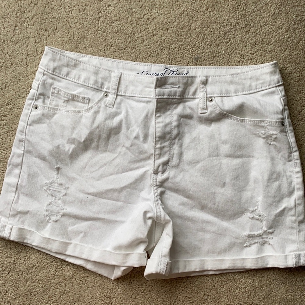 White Denim Shorts